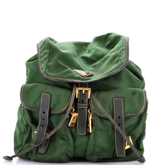 Prada Double Front Pocket Backpack Tessuto Medium