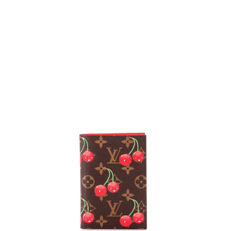 Louis Vuitton x Takashi Murakami Passport Cover Limited Edition Monogram Cerises