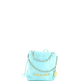 Chanel 22 Chain Hobo Quilted Calfskin Mini