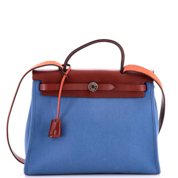 Hermes Herbag Zip Leather and Toile 31