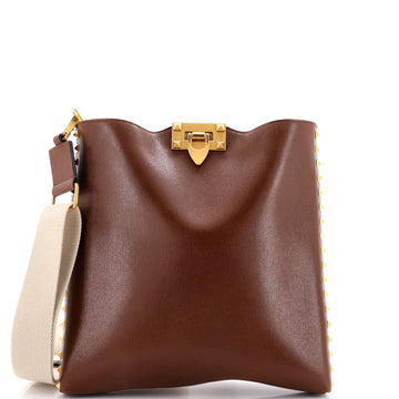 Valentino Garavani Rockstud Flip Lock Messenger Bag Leather Medium