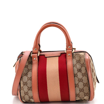 Gucci Vintage Web Boston Bag GG Canvas Small