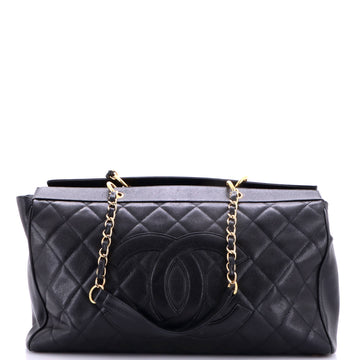 Chanel Vintage Timeless Weekender Bag Quilted Caviar Large