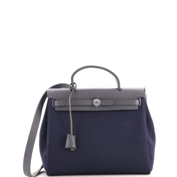 Hermes Herbag Zip Leather and Toile 31