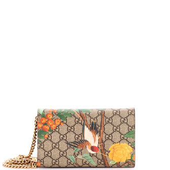Gucci Chain Wallet Tian Print GG Coated Canvas