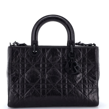 Christian Dior Ultra Matte Lady D-Sire Bag Macrocannage Crinkled Calfskin Medium