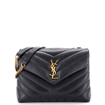 Saint Laurent Loulou Shoulder Bag Matelasse Chevron Leather Small