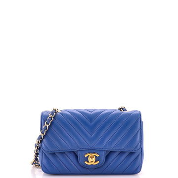 Chanel Classic Single Flap Bag Chevron Lambskin Mini