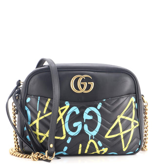 Gucci GG Marmont Shoulder Bag GucciGhost Matelasse Leather Medium