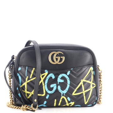 Gucci GG Marmont Shoulder Bag GucciGhost Matelasse Leather Medium