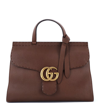 Gucci GG Marmont Top Handle Bag Leather Medium