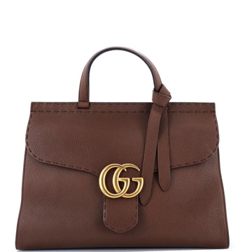Gucci GG Marmont Top Handle Bag Leather Medium