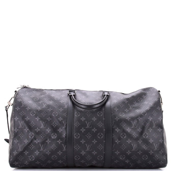 Louis Vuitton Keepall Bandouliere Bag Monogram Eclipse Canvas 55