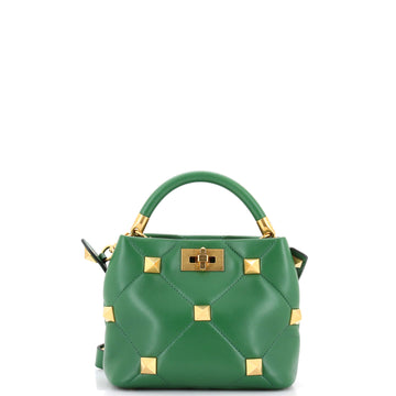 Valentino Garavani Roman Stud Top Handle Bag Quilted Leather Small