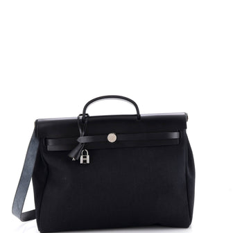 Hermes Herbag Zip Leather and Toile 39