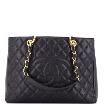 Chanel Grand Shopping Tote Quilted Caviar
