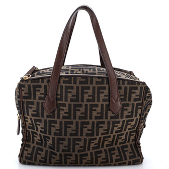Fendi Double Zip Tote Zucca Canvas Medium