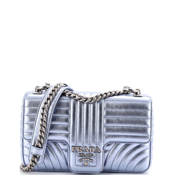 Prada Chain Flap Shoulder Bag Diagramme Quilted Leather Medium