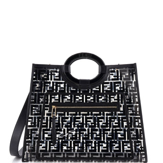 Fendi Runaway Shopper Tote Zucca PU Medium
