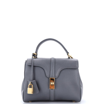 Celine 16 Top Handle Bag Grained Calfskin Small