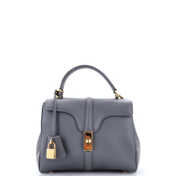 Celine 16 Top Handle Bag Grained Calfskin Small