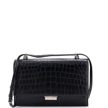 Saint Laurent Babylone Crossbody Bag Crocodile Embossed Leather Small