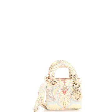 Christian Dior Dior In Lights Lady Dior Bag Embroidered Painted Calfskin Micro