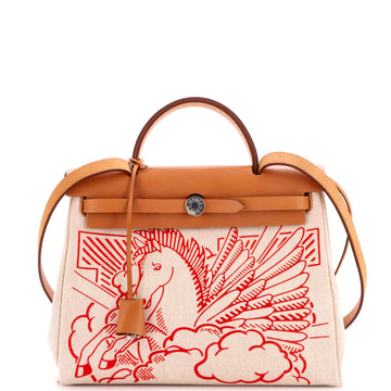 Hermes Herbag Zip Pegase Pop Toile and Leather 31