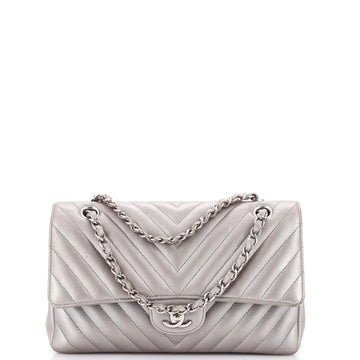 Chanel Classic Double Flap Bag Chevron Caviar Medium