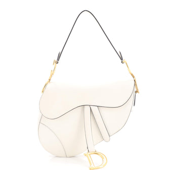 Christian Dior Saddle Handbag Leather Medium