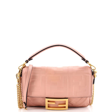 Fendi Baguette NM Bag Zucca Embossed Leather Mini