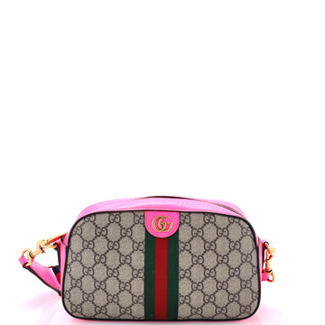 Gucci Ophidia Convertible Camera Bag GG Coated Canvas with Leather Small