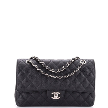 Chanel Classic Double Flap Bag Quilted Caviar Medium
