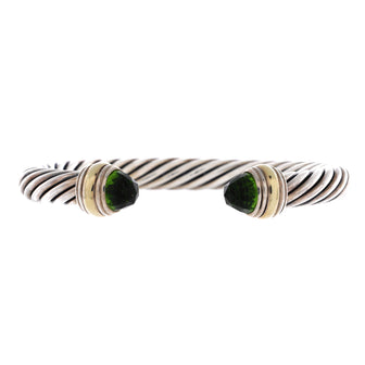 David Yurman Cable Classic Bracelet Sterling Silver with Prasiolite 10mm
