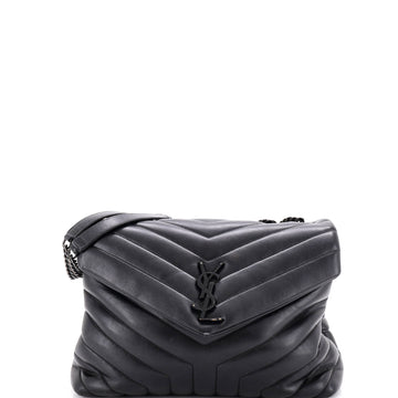 Saint Laurent Loulou Shoulder Bag Matelasse Chevron Leather Medium