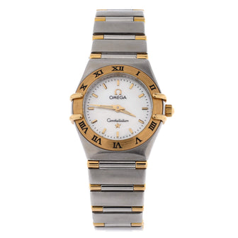 Omega Constellation Quartz Watch Stainless Steel and Rose Gold with Mother of Pearl 23