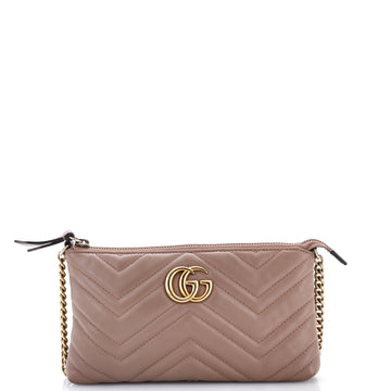 Gucci GG Marmont Chain Shoulder Bag Matelasse Leather Mini