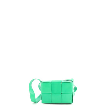 Bottega Veneta Cassette Crossbody Bag Maxi Intrecciato Leather Candy