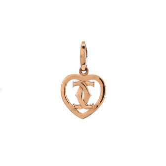 Cartier 2C Heart Charm Pendant & Charms 18K Rose Gold
