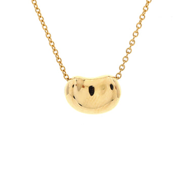 Tiffany & Co. Elsa Peretti Bean Pendant Necklace 18K Yellow Gold 11mm