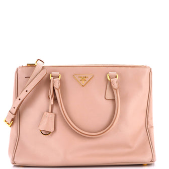 Prada Double Zip Lux Tote Saffiano Leather Medium