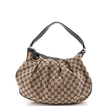 Gucci Sukey Hobo GG Canvas with Leather Medium