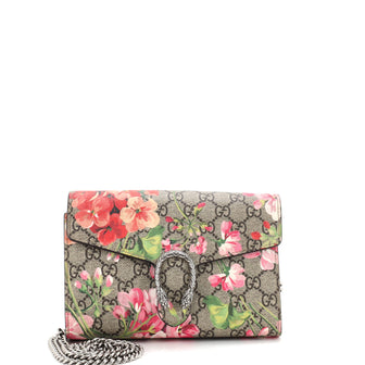 Gucci Dionysus Chain Wallet Blooms Print GG Coated Canvas Small