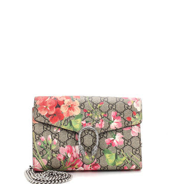 Gucci Dionysus Chain Wallet Blooms Print GG Coated Canvas Small