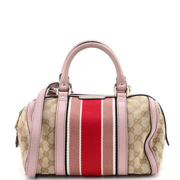 Gucci Vintage Web Boston Bag GG Canvas Small