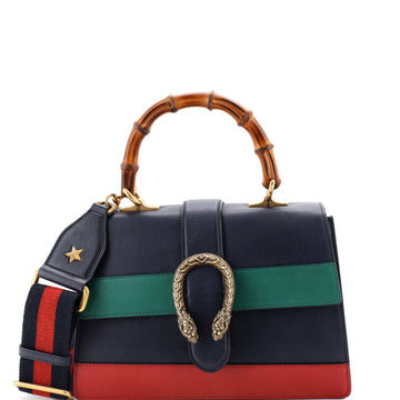 Gucci Dionysus Bamboo Top Handle Bag Colorblock Leather Medium