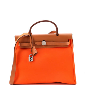 Hermes Herbag Zip Leather and Toile 31