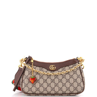 Gucci Ophidia Charm Shoulder Bag GG Coated Canvas Small