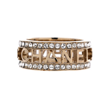Chanel Logo Bow-tiful Ring Metal with Crystals