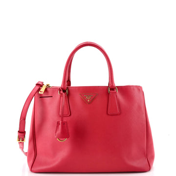 Prada Double Zip Lux Tote Saffiano Leather Medium
